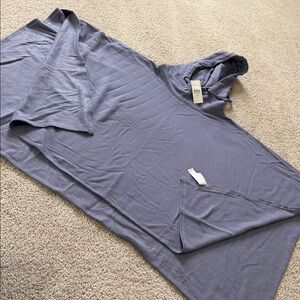 Ann Taylor Cozy Hooded Poncho in purple